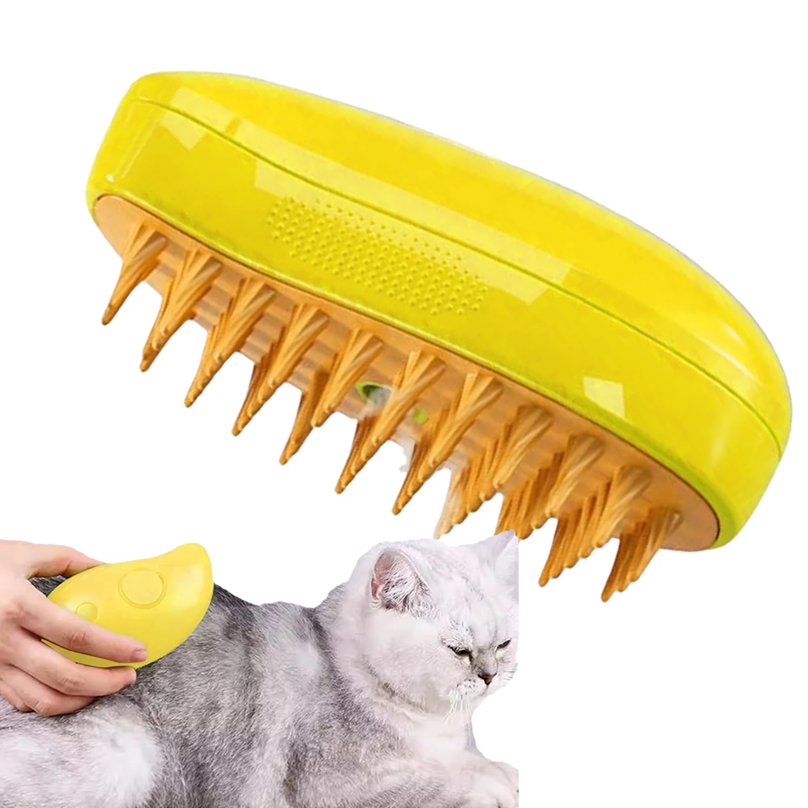 

Cat/Dog Steam Brush Rechargeable Steamy Pet Dematting Knot Remover Hot Steam Technology Hair Grooming Tool for Cats Dogs Rabbits