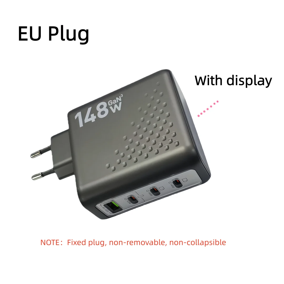 ตัวเลือกสินค้า หัวชาร์จ GaN 140W ชาร์จเร็ว 3 พอร์ต PD3.1 ขนาดเล็ก พกพาสะดวก