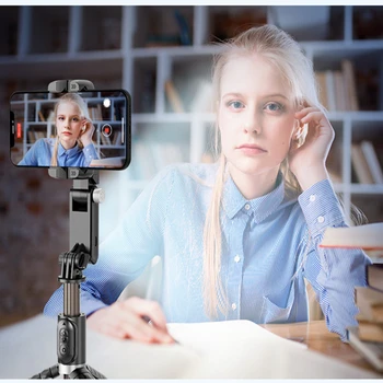 360 Rotation Following shooting Mode Gimbal Stabilizer Selfie Stick Tripod gimbal For iPhone Phone Smartphone live photography 6