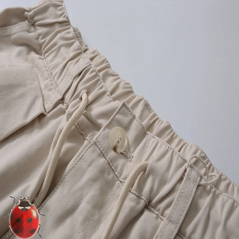 WOODENhea Wide Leg Pants Casual Trousers Men Women High Quality Daily Loose Drawstring Waistband  Trousers JAPAN