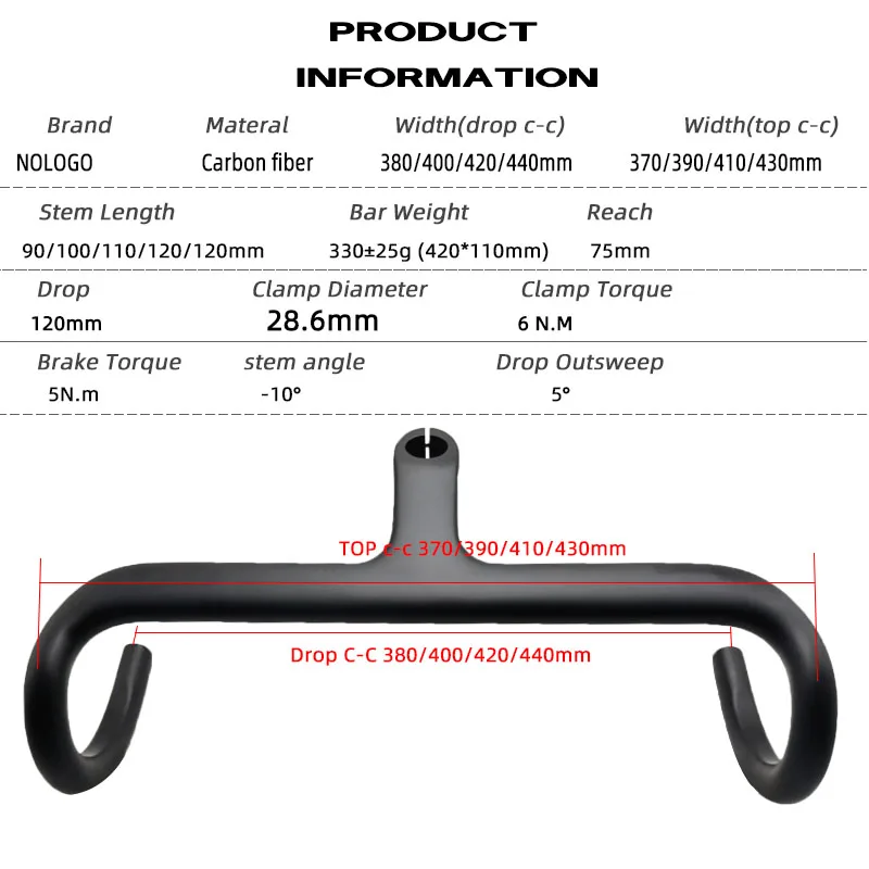 Clearance T1000 road Carbon Handlebar 28.6mm Integrated Electronic Cockpit Handlebar road Bike Bicycle Internal line