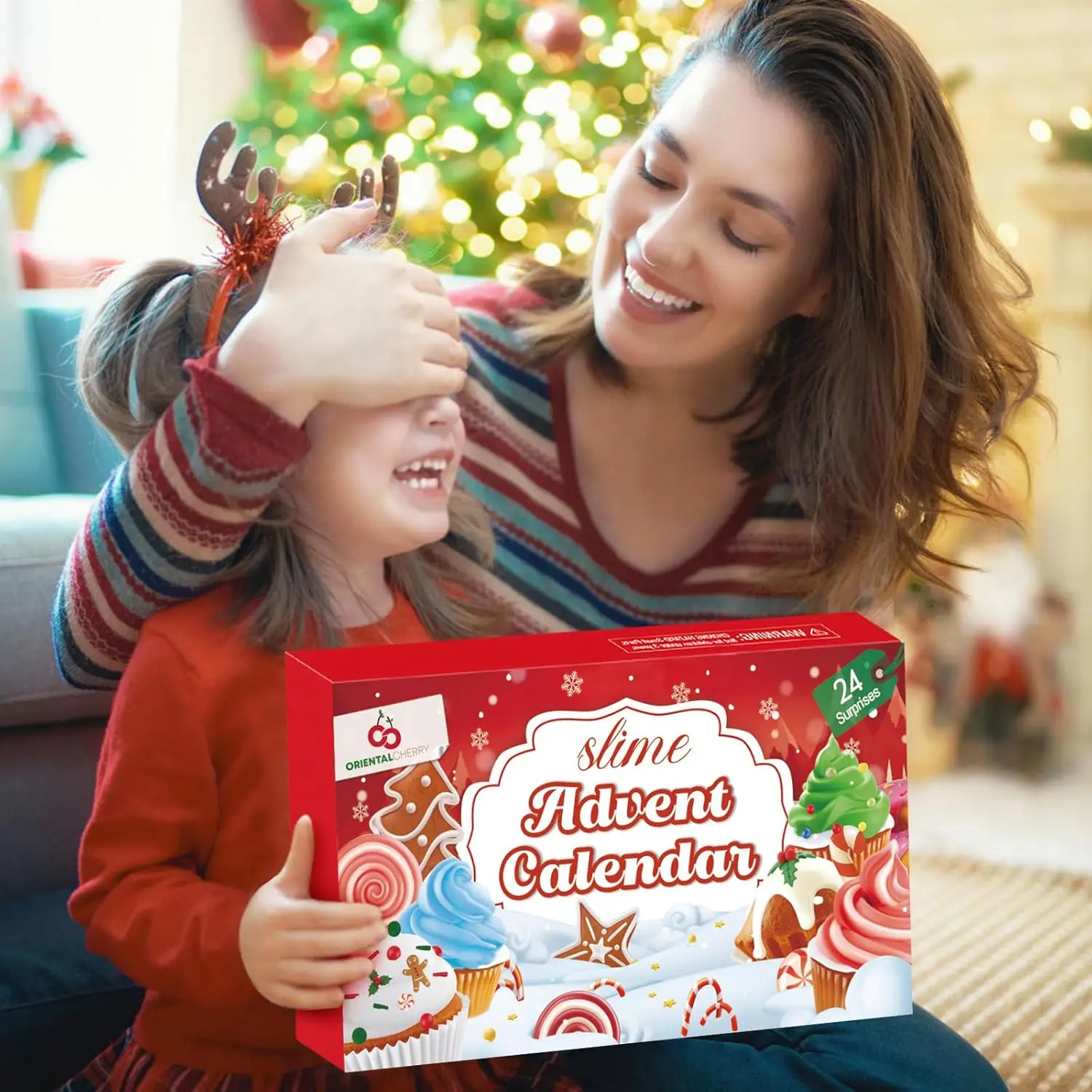 Advent Calendar 2025-24 Days of Slime and Charms Kit Christmas