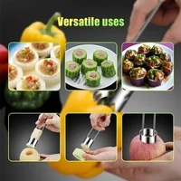 Extracteur de noyau Portable en acier inoxydable, extracteur de noyau de fruits et légumes, outils de cuisine pour éplucher les piments, les Melons 5