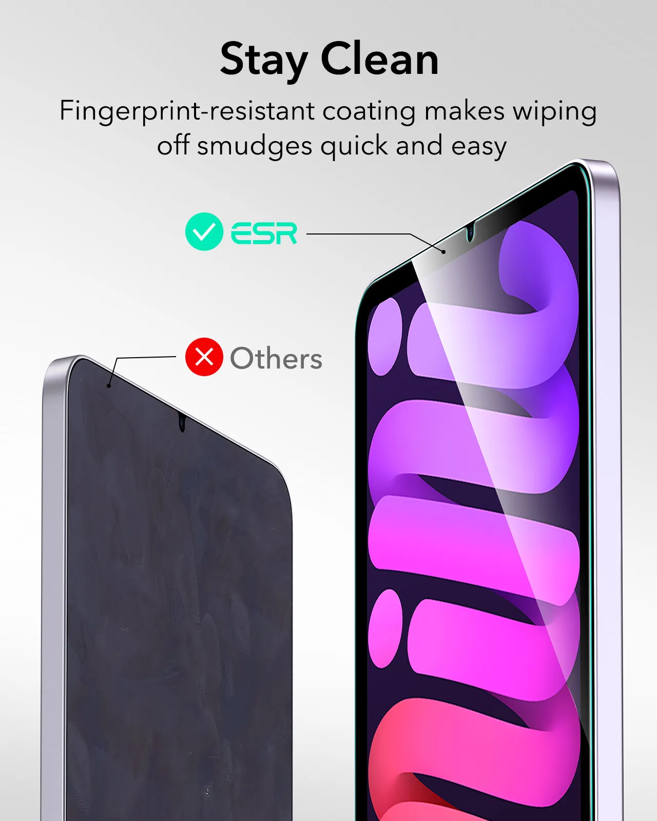 ESR Screen Protector for iPad 11/10(2025/2022) Pro 11/12.9 (2018-2022)Tempered-Glass Film with Frame For Mini 7/6 Air 5/4 6