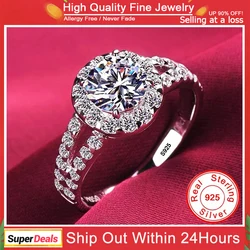 Never Fade 100% Original Tibetan Silver Ring Inlay Natural Zirconia Stone Luxury White Gold Plated Wedding Band For Women Gift