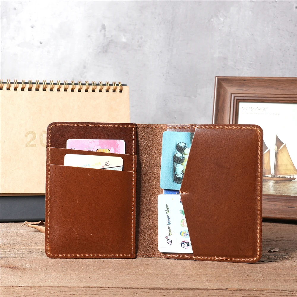 

Passport Cover for Women Men Genuine Leather Vintage Business Credit ID Bank Card Holder Wallet Case Travel Accessories
