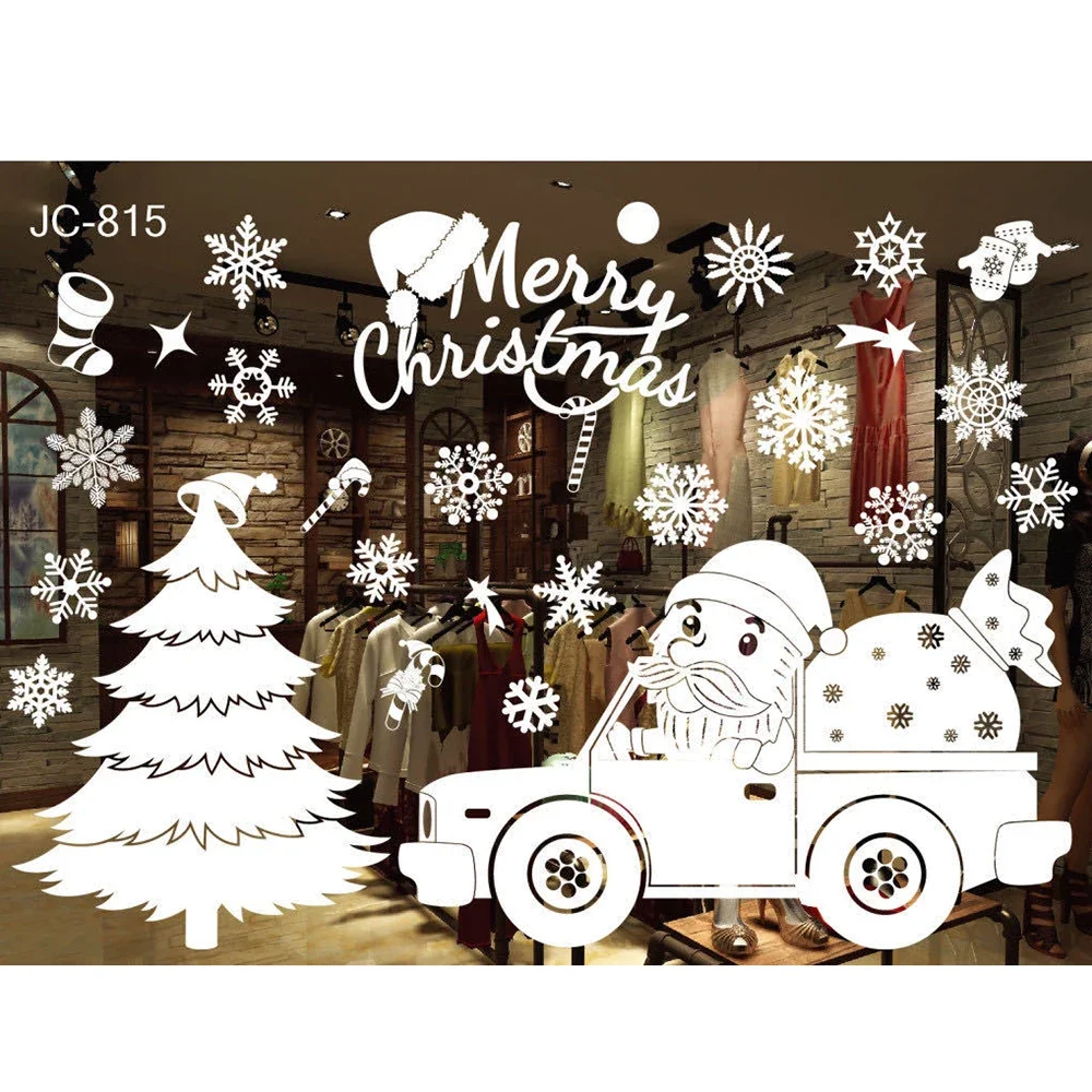 Festive Merry Christmas Decorative Window Stickers
