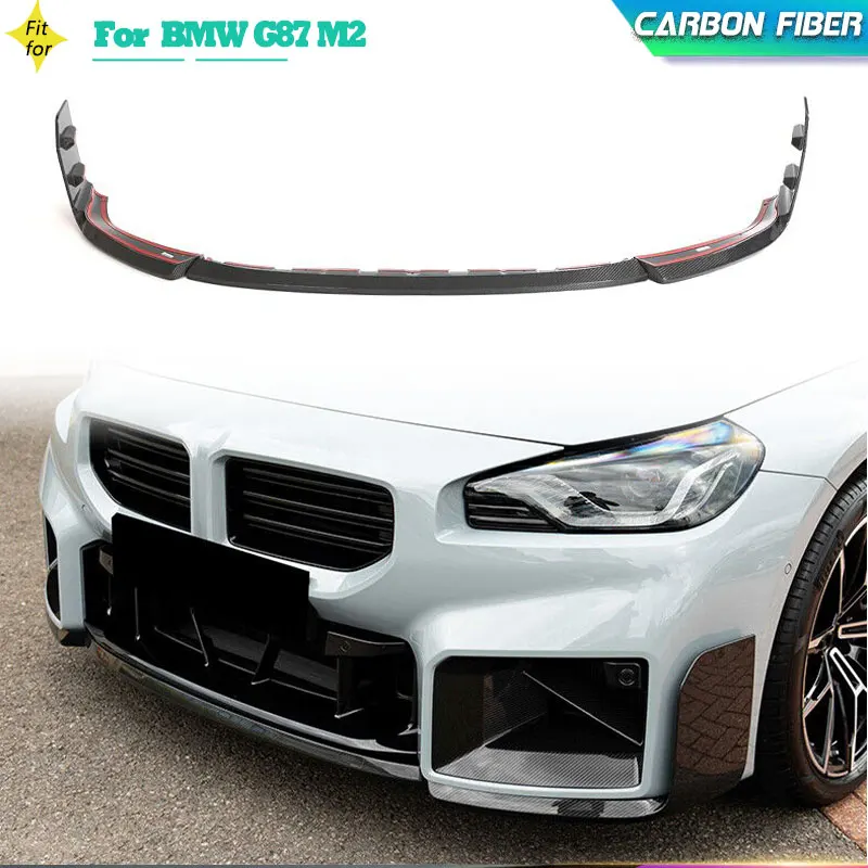 

Real Carbon Fiber Car Front Bumper Lip Spoiler for BMW G87 M2 Base Coupe 2-Door 2022 2023 Front Lip Splitters Chin Guards