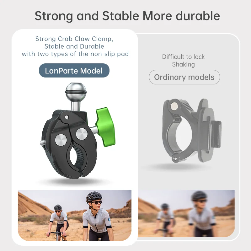 Фото Lanparte UBA-C1 Universal Action Camera кронштейн для держателя зажима подходит для велосипедов, мотоциклов, перил, ветвей №3