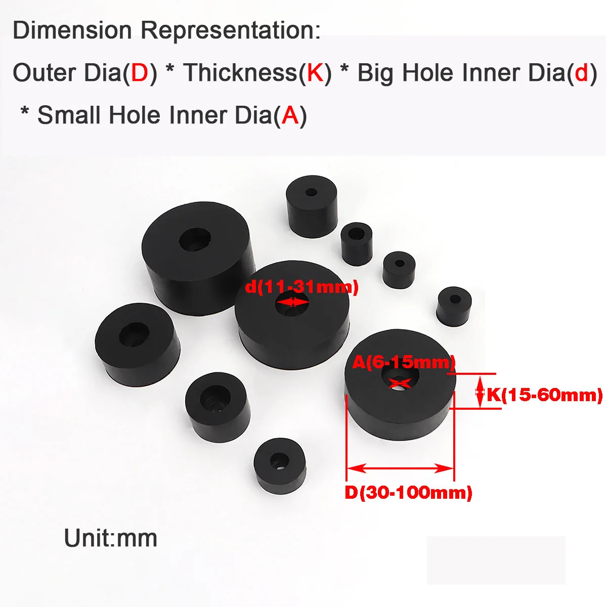 

High Elastic Rubber Circular Counterbore Shock Absorption Shockproof And Anti-Collision Washer
