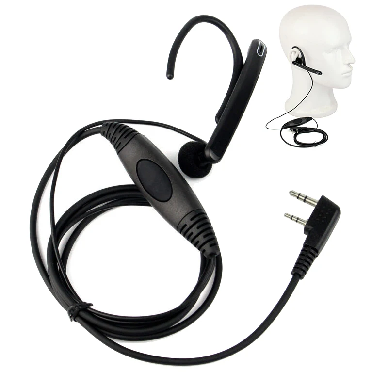 

Radio Mic Headset Communication Accessories 1pc 2-Pin PTT Microphone For Kenwood KPG KPG27D KPG29D Practical Durable