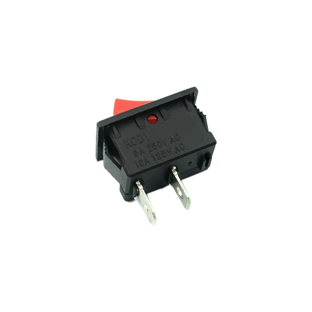 On-Off KCD11 2Pin 2P Car Rocker Switch 3A 250V 6A 125V AC Button KCD1-11 10X15 10X15 KCD117 5PCS