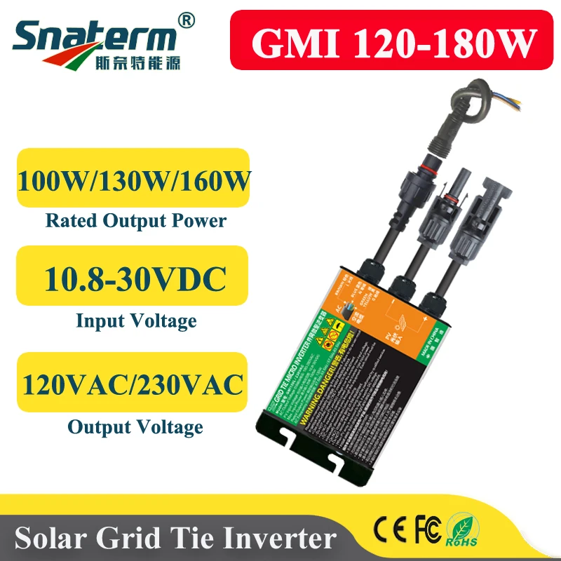 Promotion 120W 150W 180W MPPT Solar Grid Tie Micro Inverter GMI series Solar  PV on grid inverter DC10.8V-30V to AC 110V/220V - AliExpress