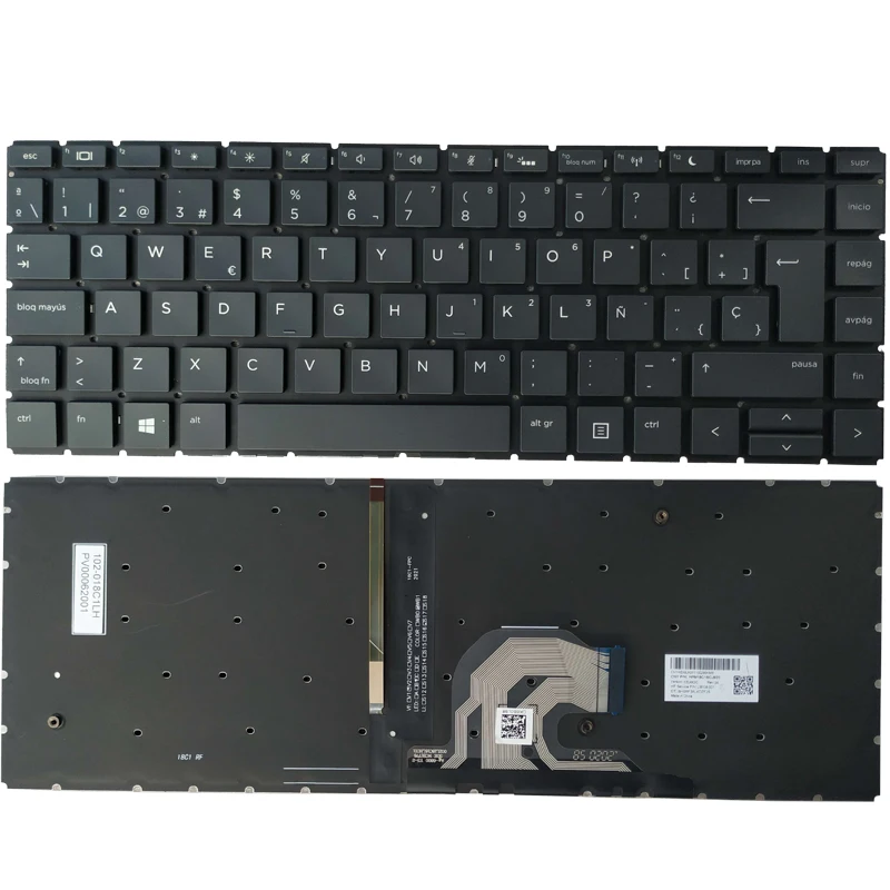 

Новая клавиатура с испанской раскладкой SP для ноутбука HP Probook 440 G6 445 G6 440 G7 445 G7, черная с подсветкой