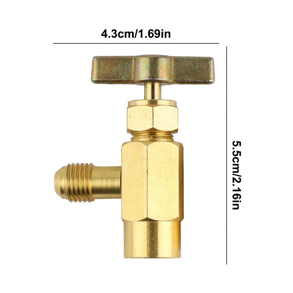 3PCS Self Sealing R1234yf A/C Can Tap 1/2IN ACME 1/4IN SAE Male Fit R12 R134a Right-Hand Threads Special Disassembly Tool