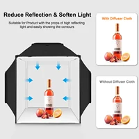 40CM/15.8'' Photo Studio Light Box & Softbox Kit For Photography With 4 Colors Backdrop,Photography Lightbox For Studio Shooting - Image 3