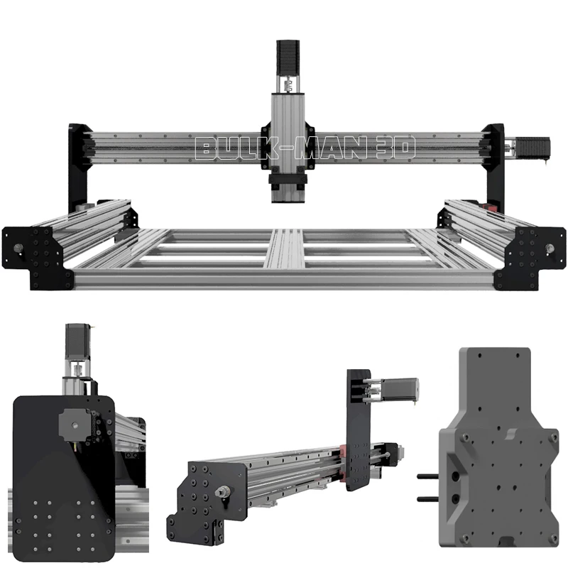 벌크맨3D 퀸비 프로 4축 CNC 라우터 머신 2.2KW 스핀들 DDCSV4.1 컨트롤 듀얼 리니어 레일 조각기 (목재, 아크릴, PCB용)