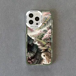 Vintage Ink and Wash Landscape Clear Phone Case Cover - iPhone 13 (T - Clear SMFJ 1)