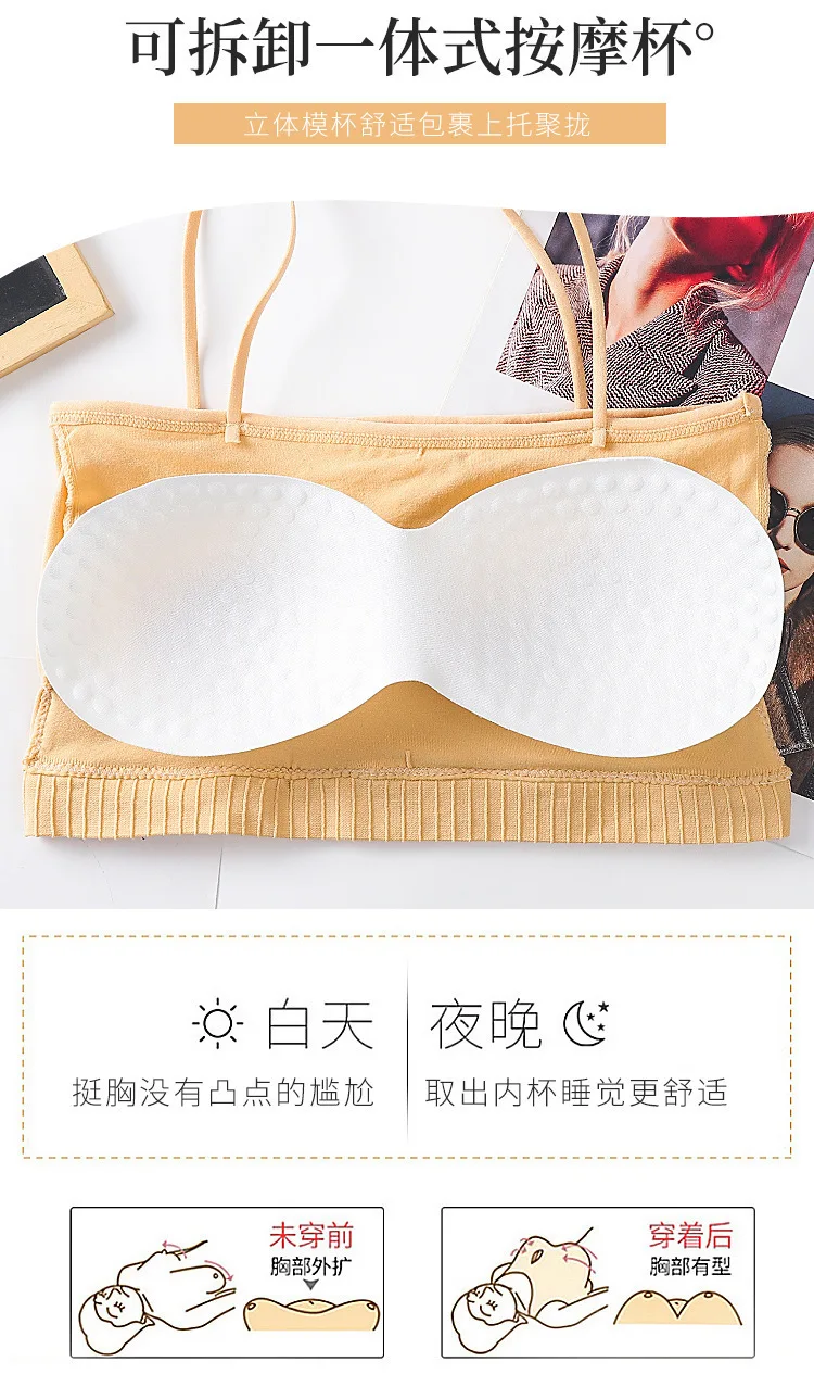 Sexy Lingerie Women Cotton Underwear Tube Top Bra Ladies Thread Bra Comfort Tank Up Women Sports Bra Sexy Top Female Crop Top