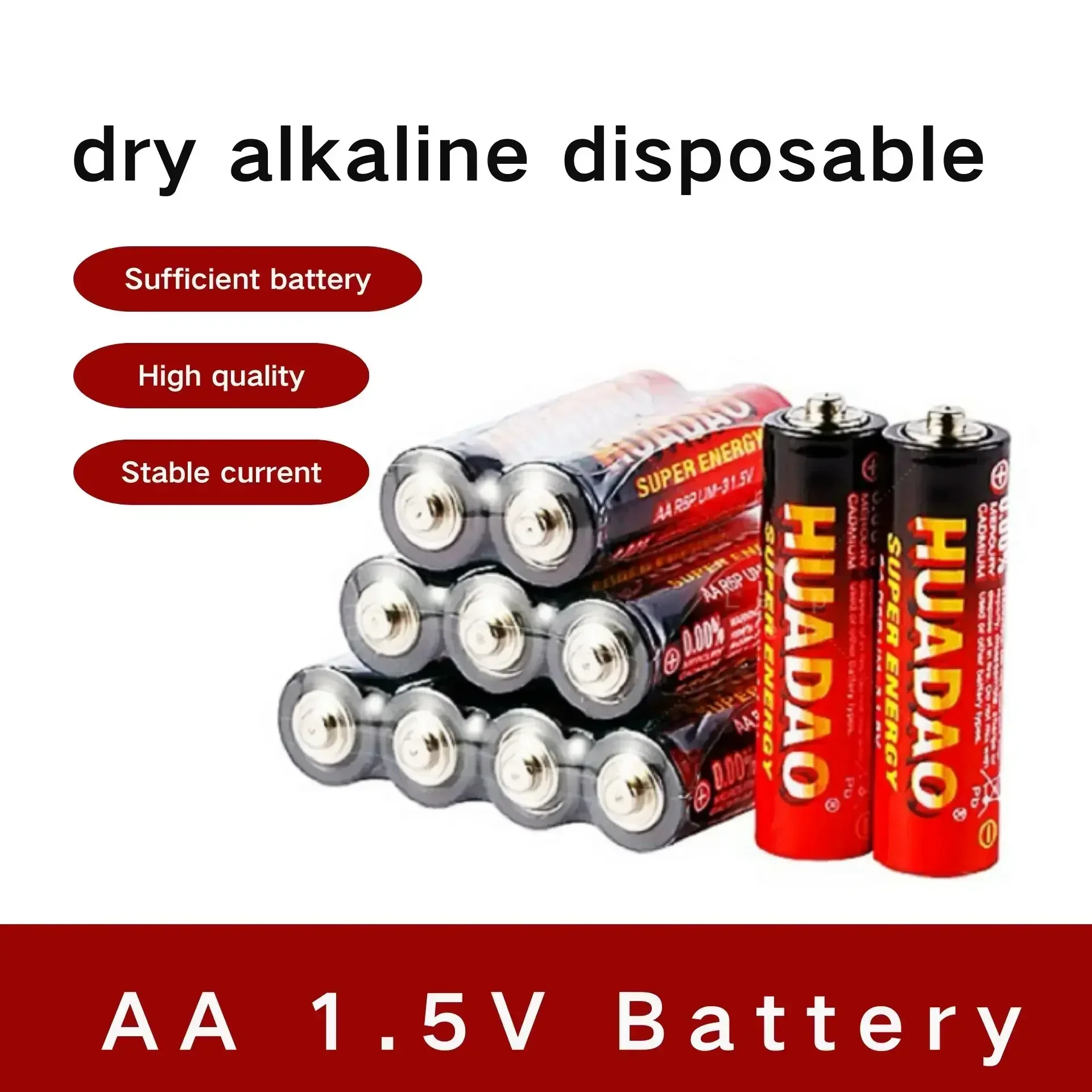 Dry alkaline disposable battery, AA 1.5V, LED light, toy, MP3， Camera, flash, shaver, CD player, wireless mouse, keyboard, etc