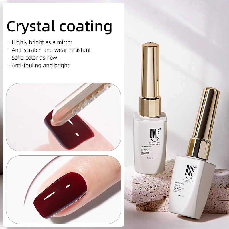 RS NAIL 12ml Crystal Top Coat Base Gel Nail Polish Reinforced Gel Transparent Soak Off Semi Permanent Nail Art Gel For Manicure 4