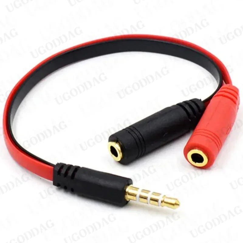 3.5mm AUX 1 Male to 2 Female Spliter Wire 3.5 Jack Audio Splitter Cable Headphone Earphone Speaker Stereo AUX Adapter Cord RT