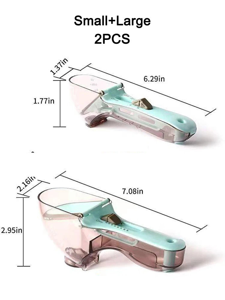 2PCS/set Pet Adjustable Milk Powder Baking Cat And Dog Food Measuring Spoon With Cut Measuring Spoon Set