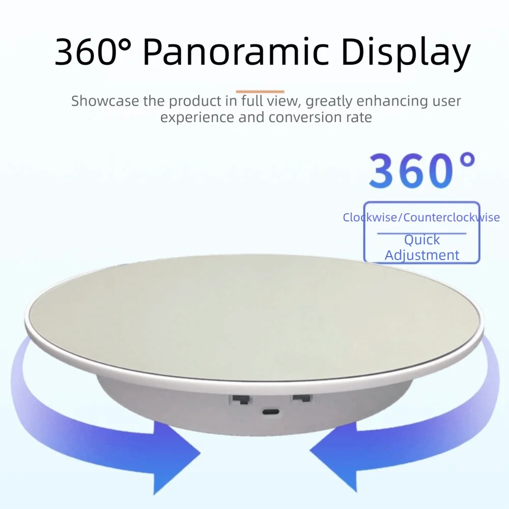 360도 회전 회전 디스플레이 스탠드 USB 전원 공급 안정적인 하중 지지 사진 디스플레이 턴테이블 균일하고 부드러운 회전