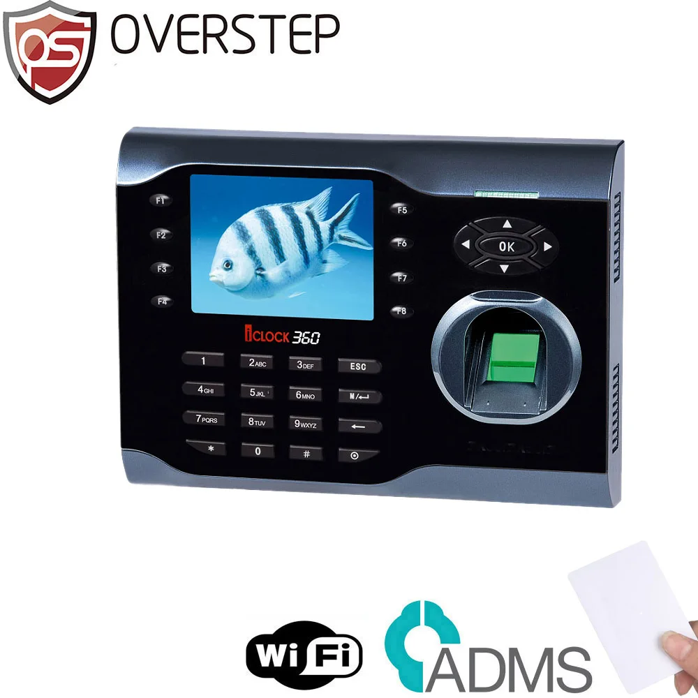 Mutil language iclock360 WIFI ADMS ad alta velocità TCP/IP fingerprint time recorder presenze con scheda EM