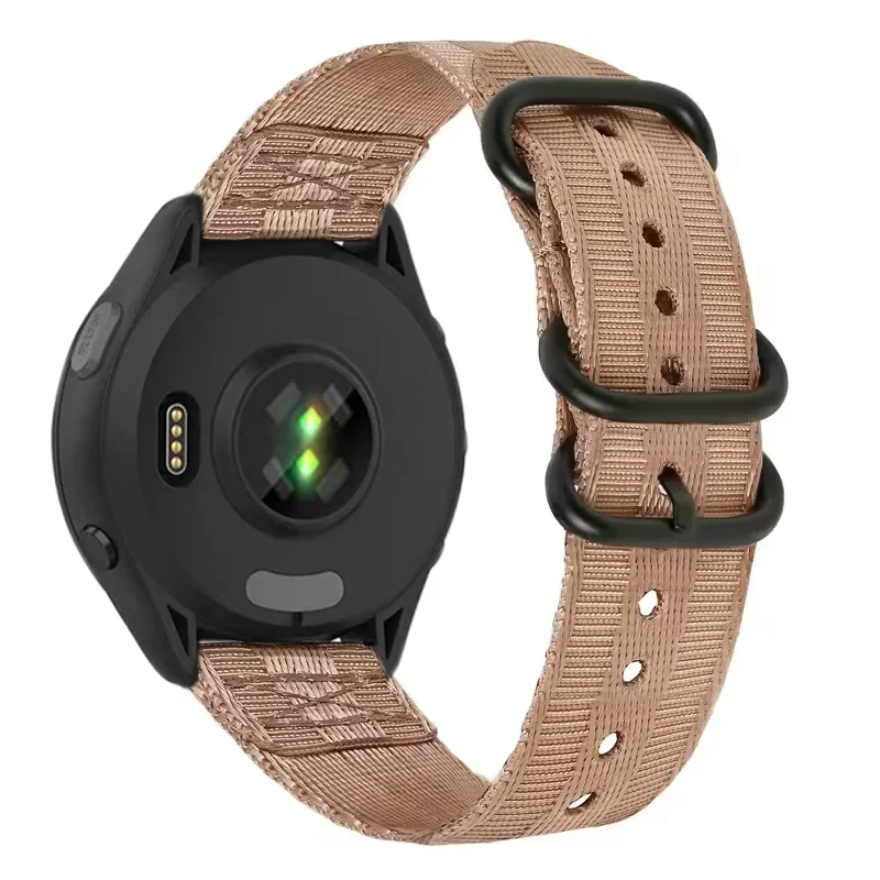 Premium Nylon Loop Band with Three-Ring Metal Buckle - Lightweight & Durable Bracelet