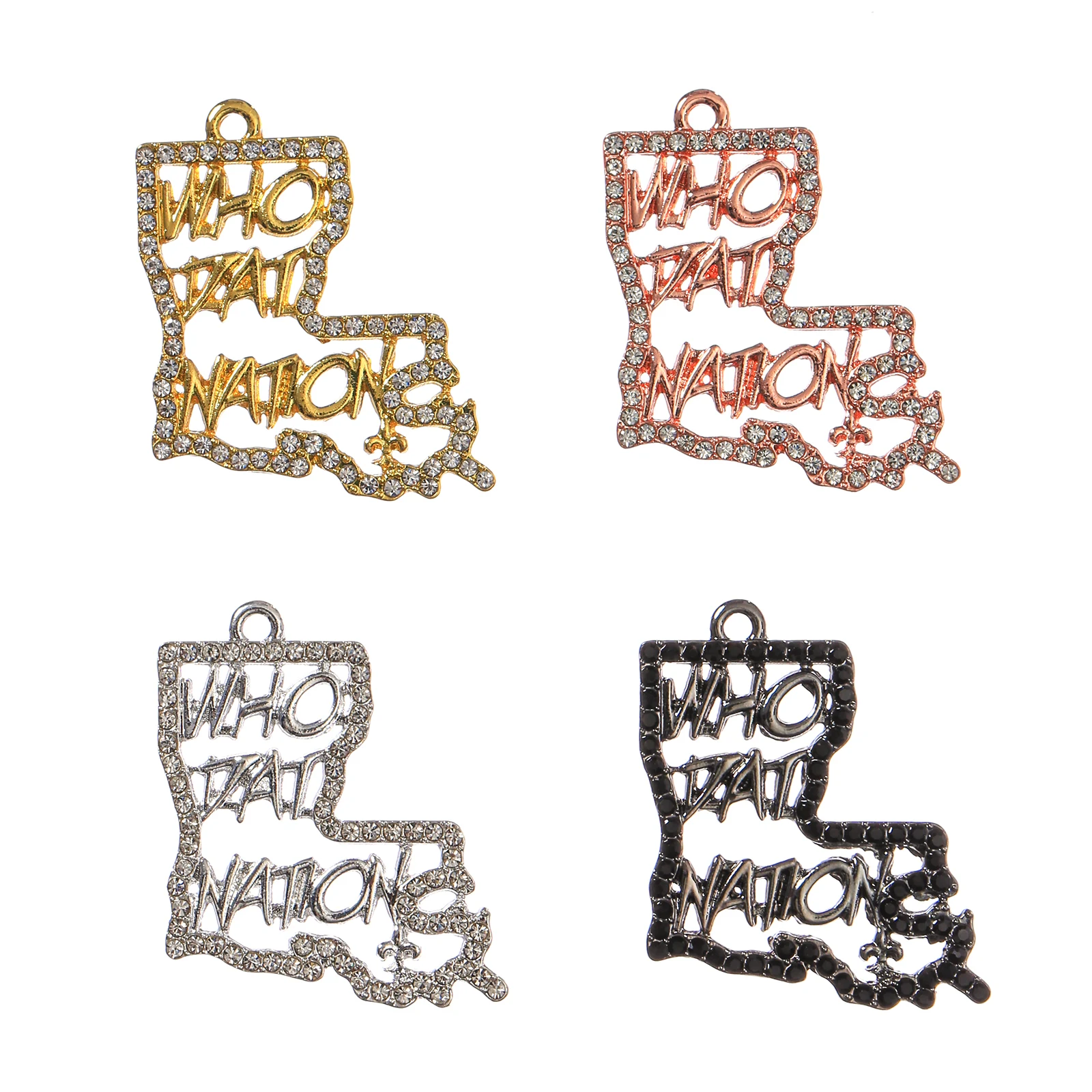 

10pcs Aolly Letter WHO DAT Letter Saint Charms for DIY Bracelet Bangle Making LTC0495-LTC0498