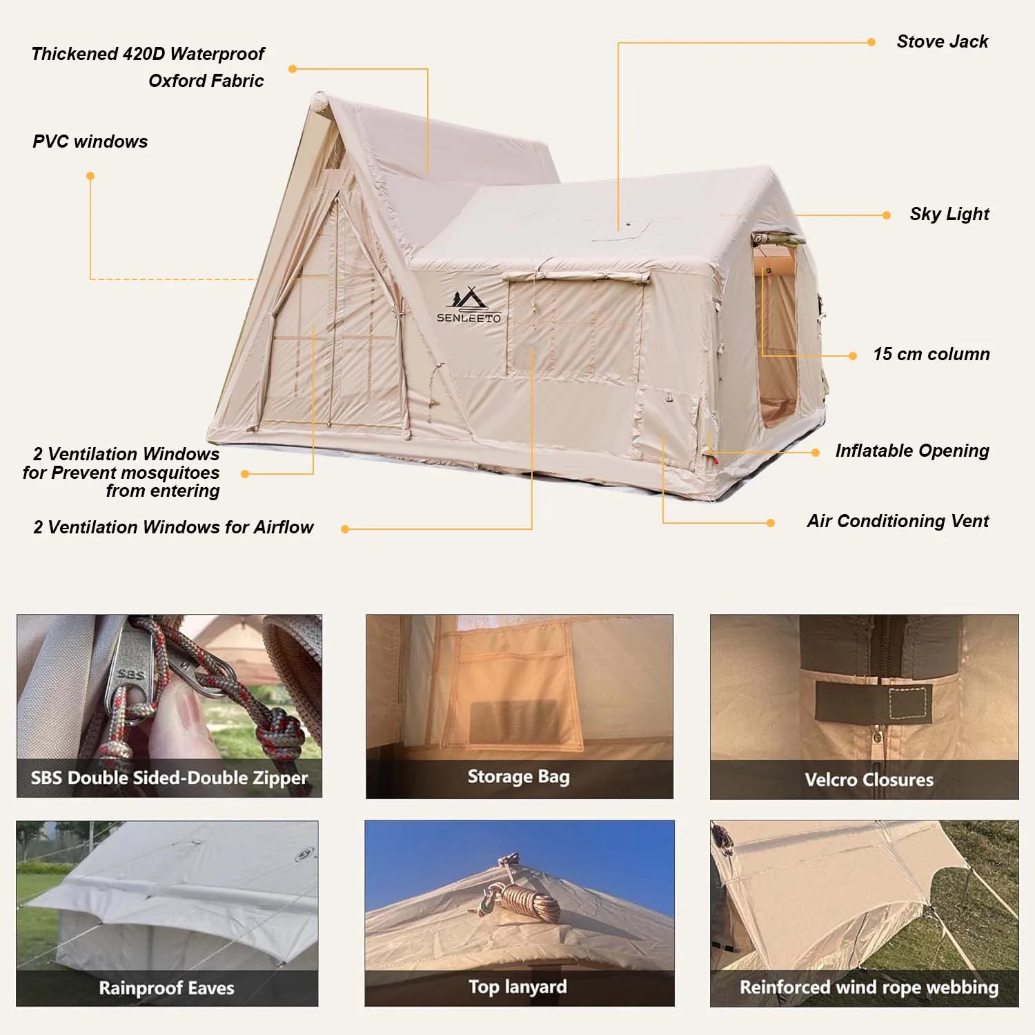Large 8-10 Person Inflatable Tent 6