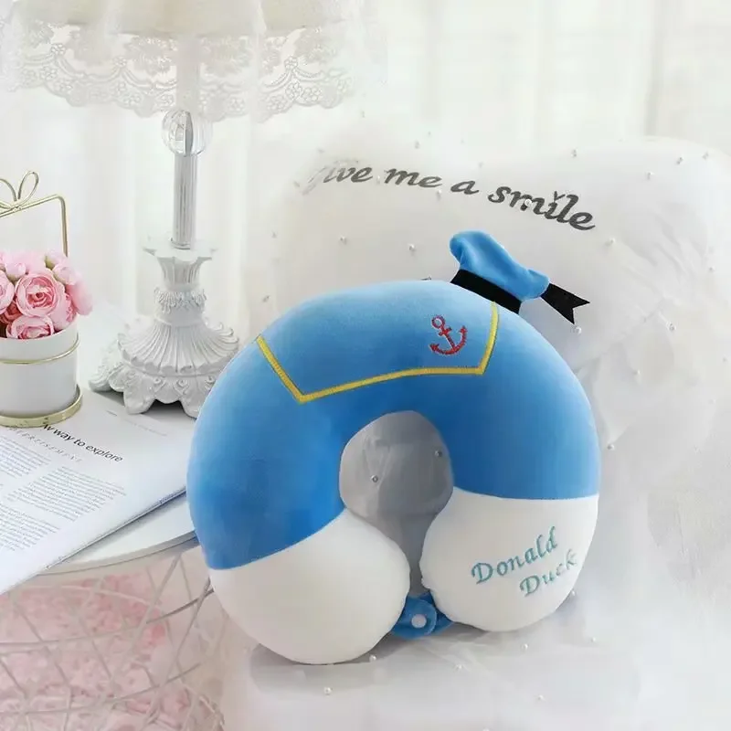 Disney Mickey Minnie Stitch Cartoon Cute Travel Portable U-Shaped Pillow Car Office Neck Pillow Cervical Pillow Boy Girl Gift 4