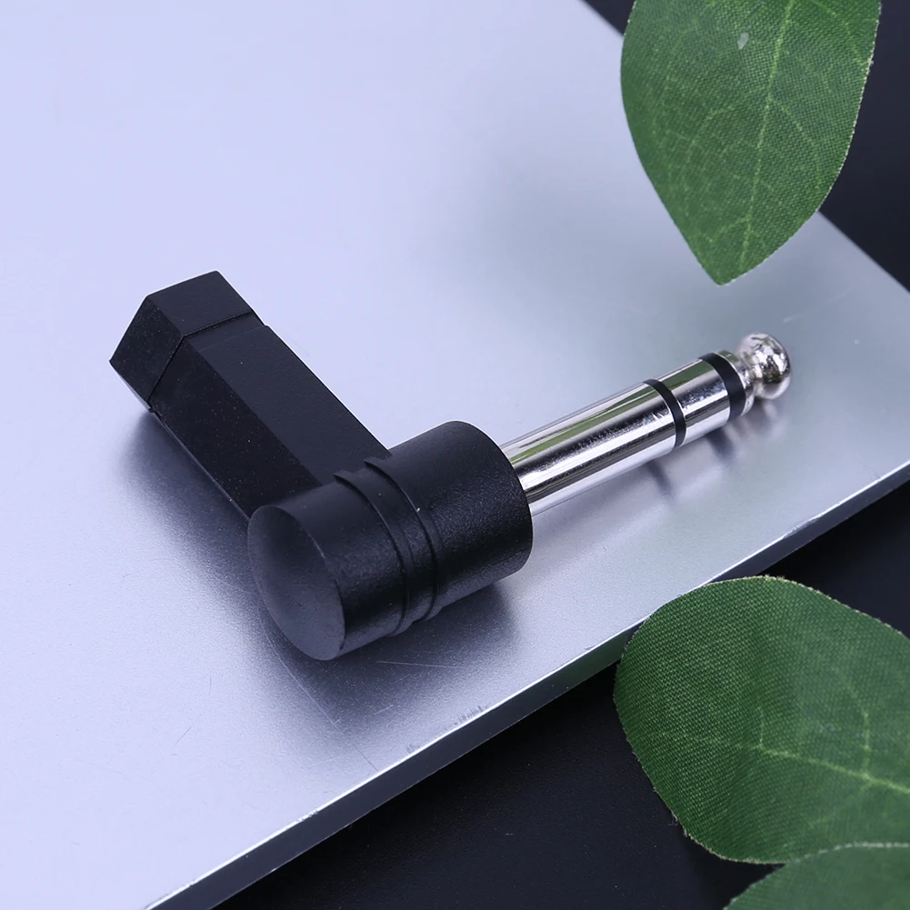 3.5mm 스테레오 암 커넥터 - 6.35mm 모노 스테레오 수 커넥터 90도 오디오 어댑터