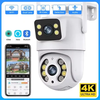 4K 8MP Wifi Surveillance Camera Outdoor Dual Screen Human Detection Onvif PTZ 4MP CCTV Security IP Camera Night Vision iCSee App 1
