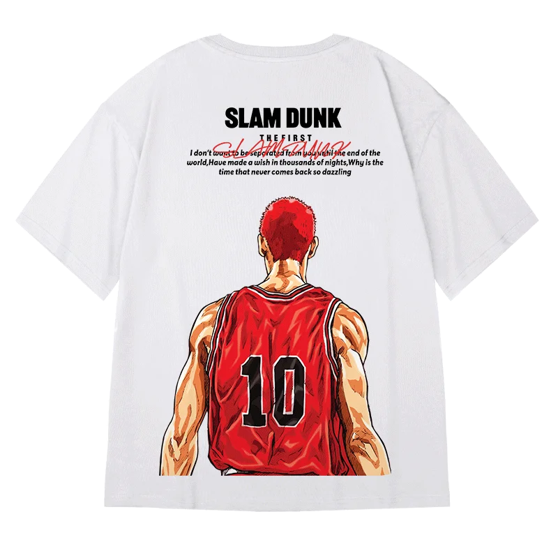 Slam Dunk Men Women Tshirts 100% Cotton 260g Sakuragi Hanamichi