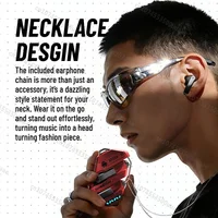 Zombies Cat Ai Translation Headphones Bluetooth 6.0 Earbuds Necklace Design Immersive Music TWS Wireless Earphone with Smart APP 4