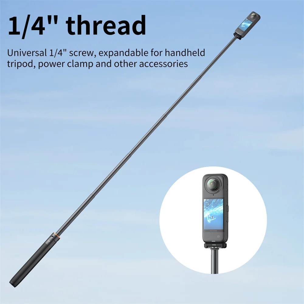 VRIG DJI-AC Gopro 마운트 1/4 나사 포트 3-in-1 인터페이스가 포함된 Insta360 X4용 새로운 3-in-1 자기 퀵 릴리스 어댑터