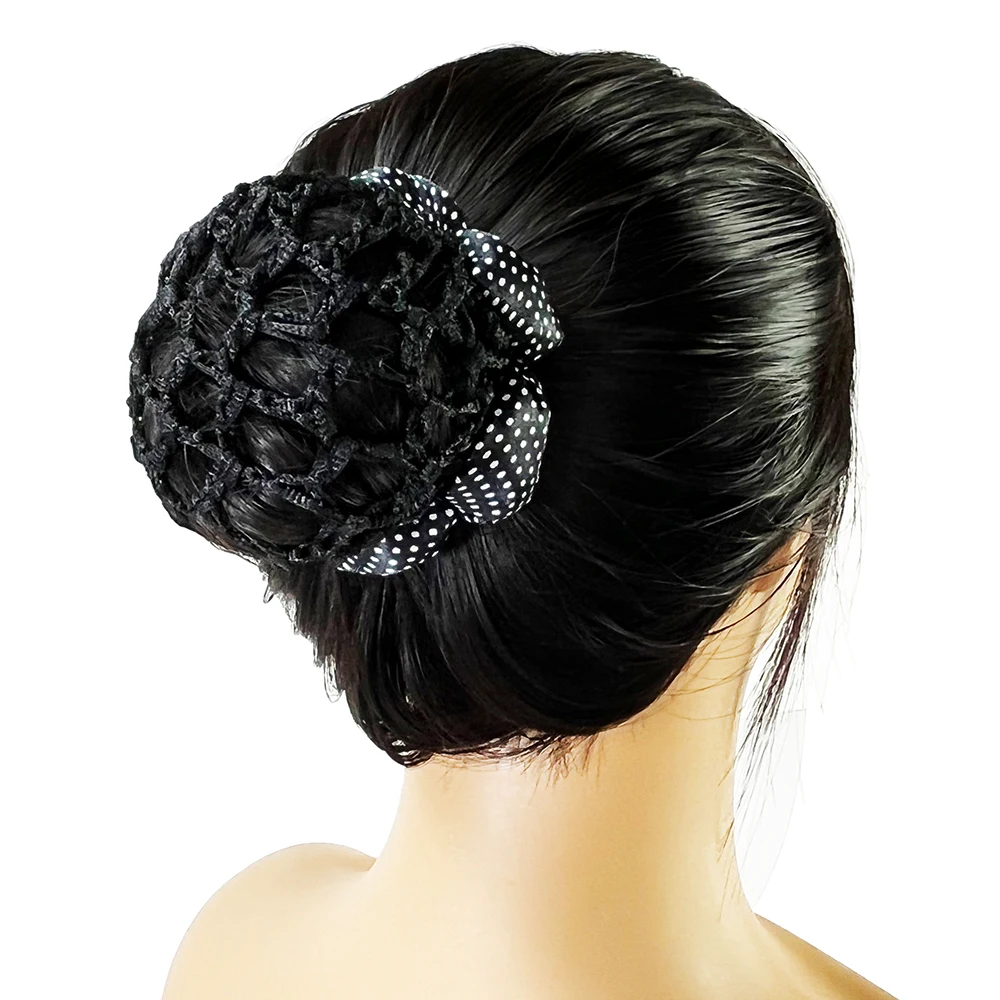 Elegant Bowknot Hair Net with Elastic Band