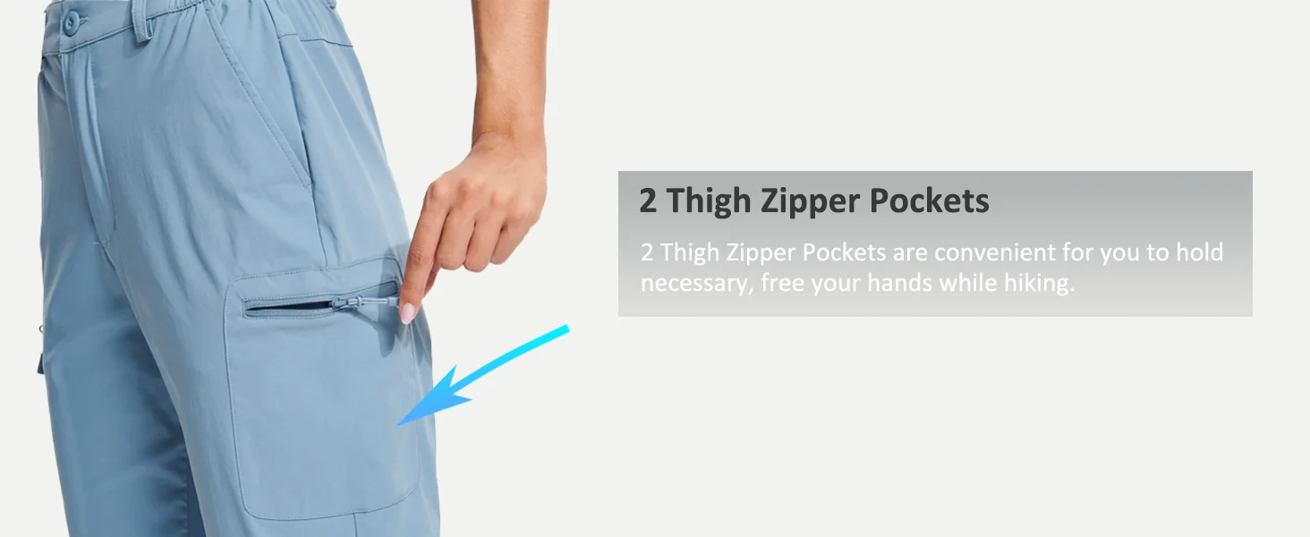 TACVASEN Quick Dry Knee Length Nylon Capris Womens Summer Hiking Casual Cargo Short Pant Lightweight Waterproof Shorts 5 Pockets