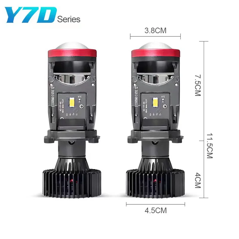 H4 RHD Mini Bi-LED Projector Headlight Lens – 100W Hi/Lo Beam 6000K Retrofit Kit - View #4