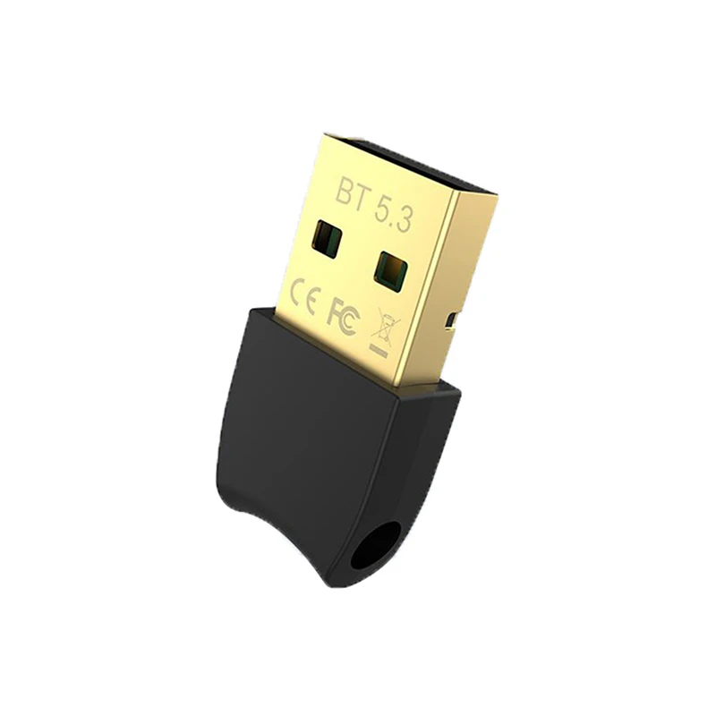 PC 스피커용 USB 블루투스 5.3 동글 어댑터, 무선 마우스 키보드 음악 오디오 리시버 송신기