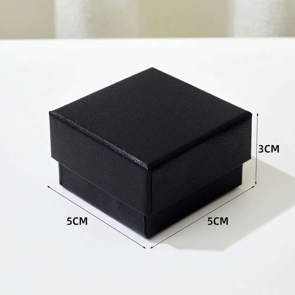 High-end Black Jewelry Gift Box for Earring Necklace Bracelet Ring Pendant Jewelry Storage Square Paper Box Gift Packaging Box