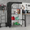 Waterproof Shelving Rack Cover Dustproof Storage Unit Clear Front Zippered Protector Heavy Duty 600D Shelving Cover with Side 3
