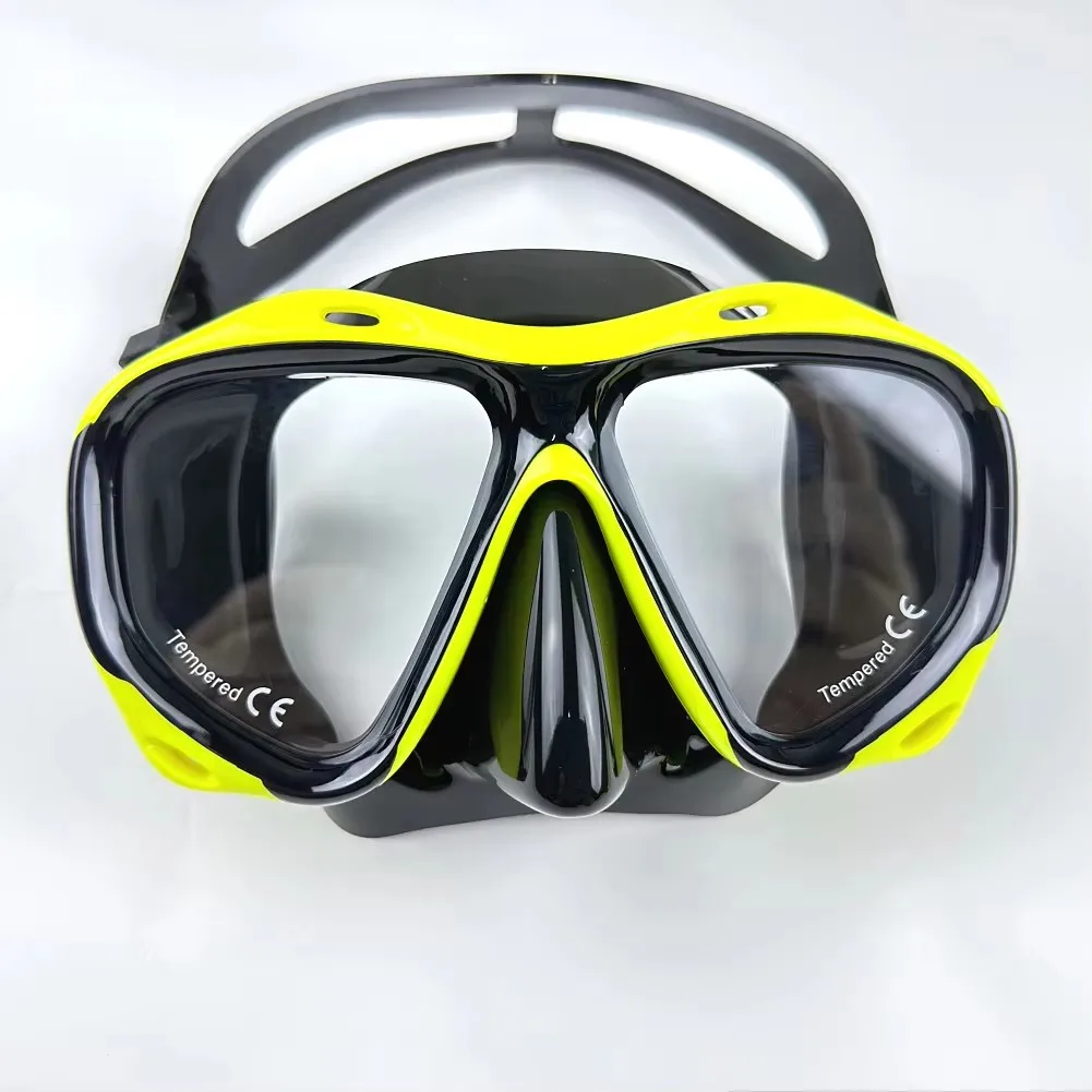 Dual Lens Snorkeling Mask Adults Soft Skirt Scuba Diving Face Mask Anti-Leak Design