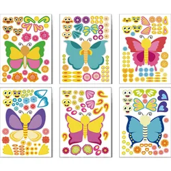 Farm Animals DIY Facial Expression Sticker Set for Kids - Creative Toy Gift (Butterfly)
