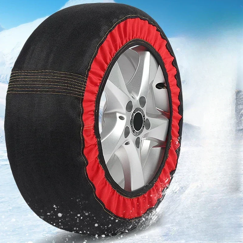 2pcs Snow Socks For Tires Traction Car Device Tire Chains Socks Grip Snow Chain Alternative Traction Device For Cars Auto RVs
