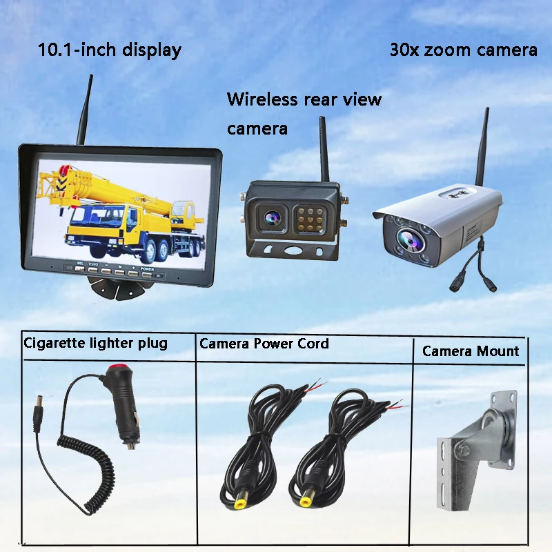 Crane Wireless Zoom Car Reversing Rear Camera Digital Display Full Color Night Vision AHD1080P24
