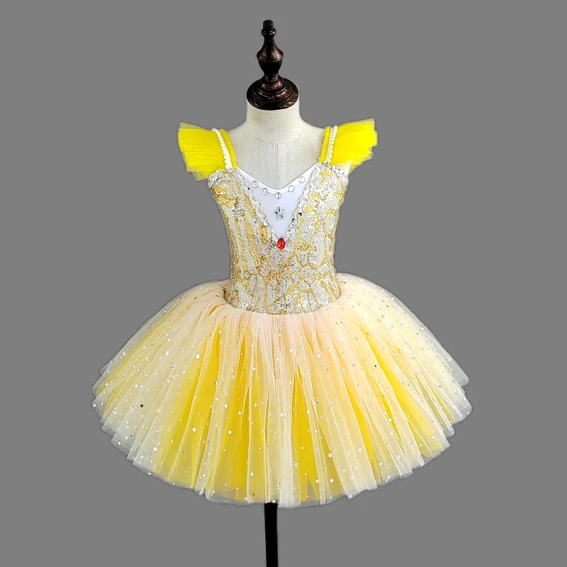 Children's ballet skirt girls dance skirt children's program collective performance costumes dance performance costumes 3