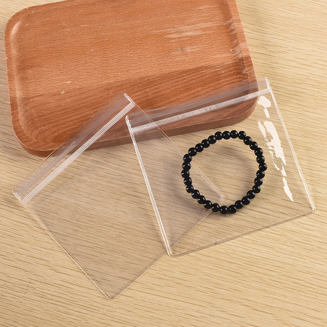 Pcs PVC Jewelry Packaging Transparent Storage Bags Dustproof Antioxidation Multi Size Sealed Manager Self Sealing Packaging